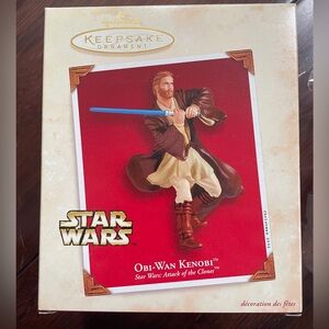 Vintage 2002 Hallmark Obi-Wan Kenobi Star Wars Attack of the Clones Ornament
